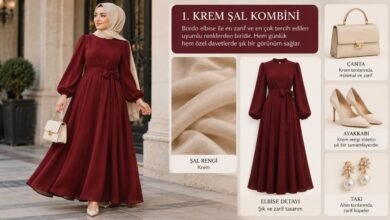 bordo elbiseye hangi renk şal gider
