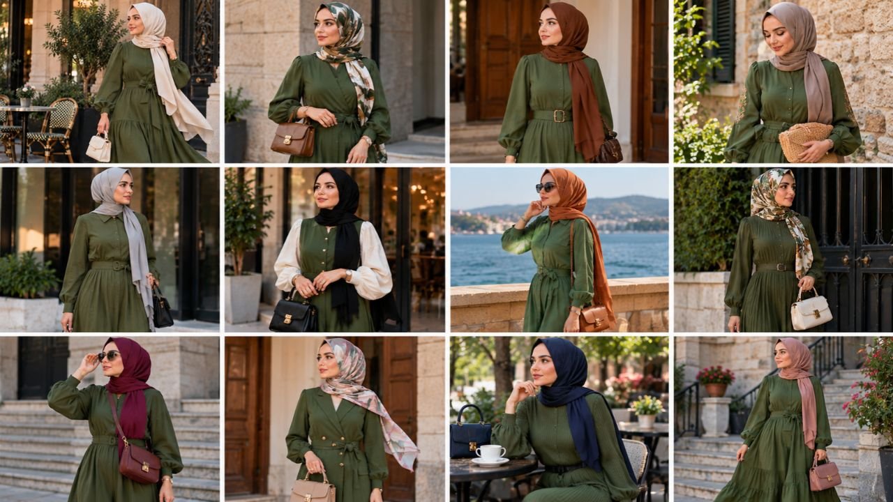 yesil-elbiseye-hangi-renk-sal-gider