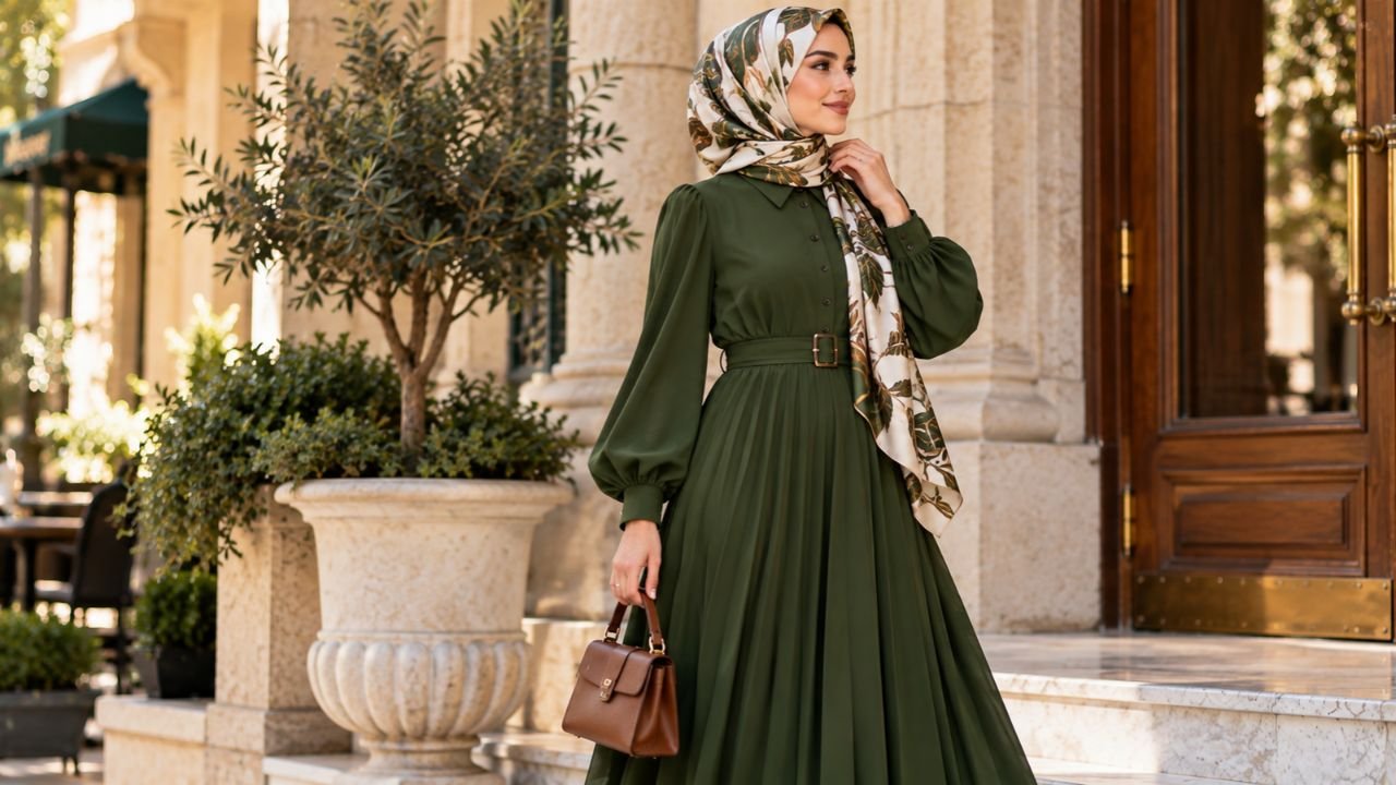 yesil-elbiseye-hangi-renk-sal-gider